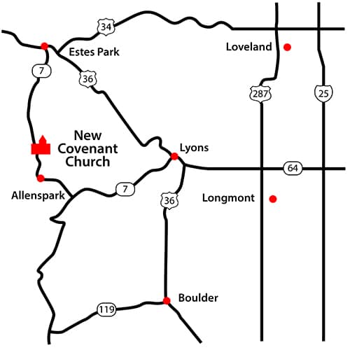 Map of Allenspark area